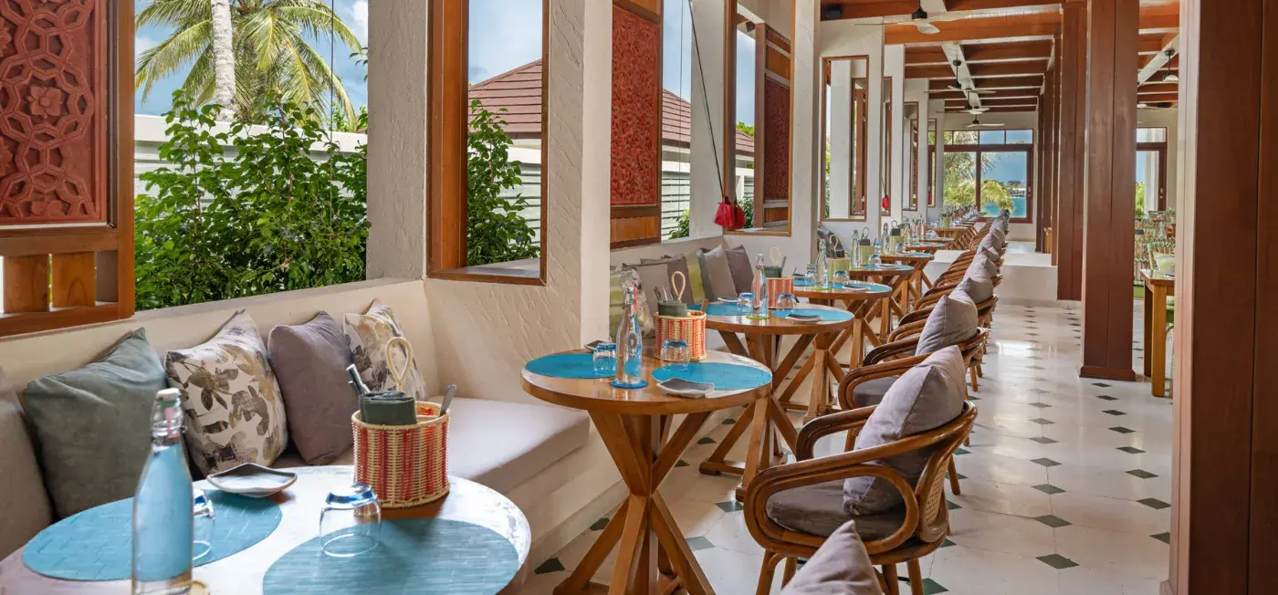 Element X Restaurant view of Oblu Xperience Ailafushi North Male, Maldives